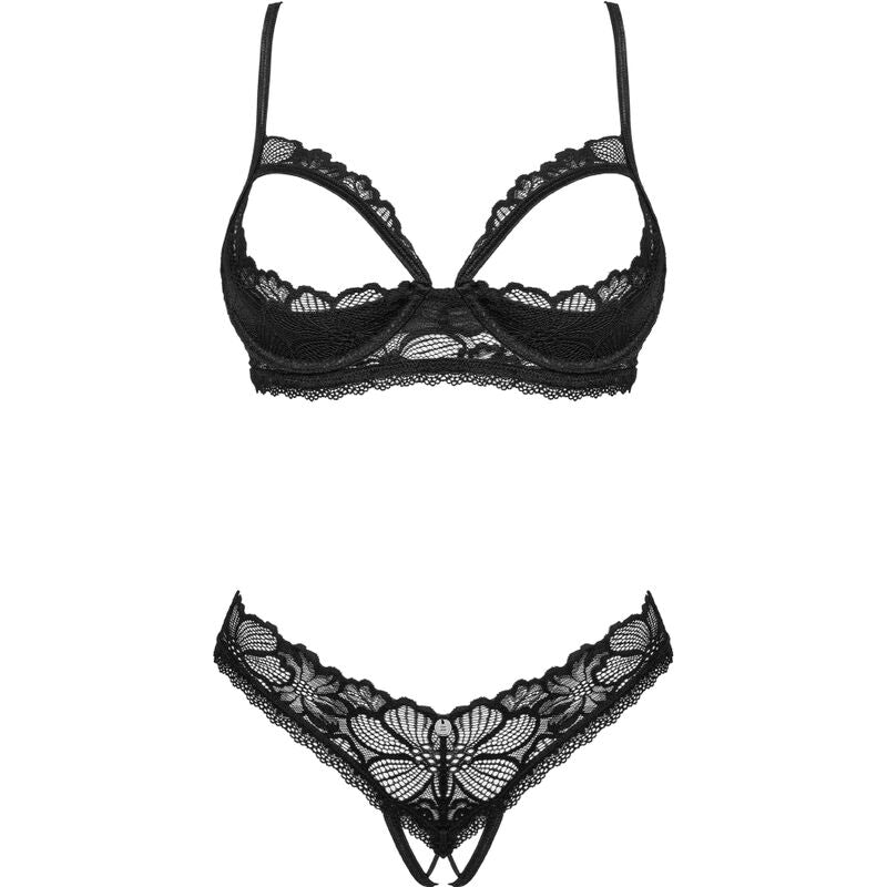 OBSESSIVE - SERAFIA-SET ZWEITEILIG KÖRPERLOS XL/XXL