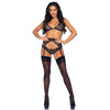 LEG AVENUE - SHINNY DREITEILIGES SET M