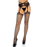 LEG AVENUE - NET GARTER GÜRTELSTRÜMPFE, EINE GRÖSSE