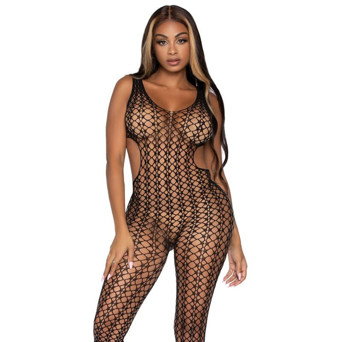 LEG AVENUE - GITTERNETZ-BODYSTOCKING, EINHEITSGRößE