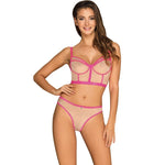 OBSESSIVE - NUDELIA SET ZWEITEILIG ROSA S/M