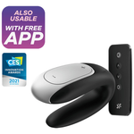 SATISFYER - DOUBLE FUN PARTNER VIBRATOR SCHWARZ