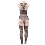 QUEEN LINGERIE - STRAPS NECK BODYSTOCKING S/L