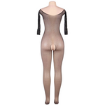 QUEEN LINGERIE - LANGARM-BODYSTOCKING MIT DIAMANTEN S/L