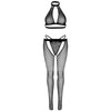 LEG AVENUE - FISCHNETZTOP, G-STRING UND STRUMPFHOSE