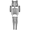 LEG AVENUE - GARTER-KLEID MIT HANDSCHUHEN, EINE GRÖSSE