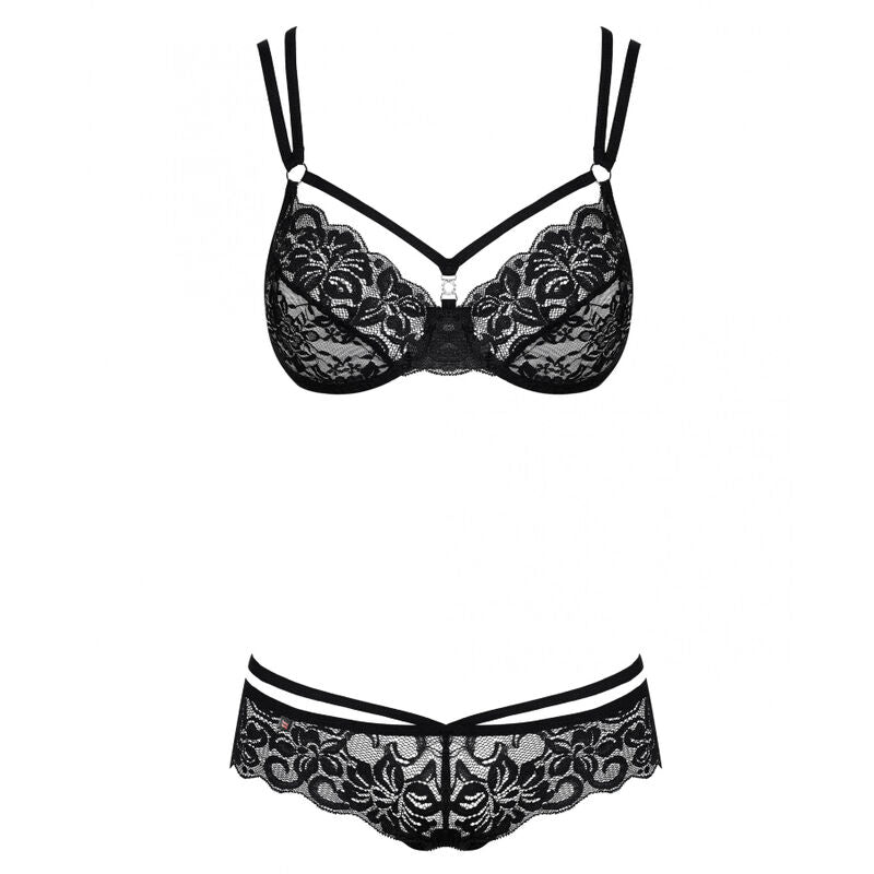 OBSESSIVE - 860 SET ZWEI STÜCK SCHWARZ S/M