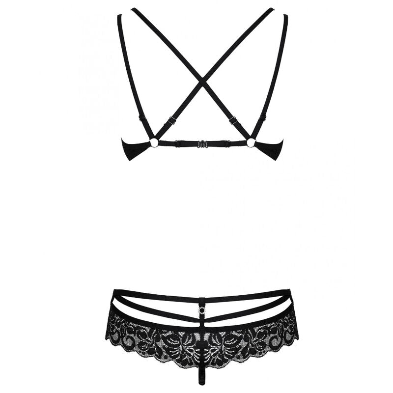 OBSESSIVE - 860 SET ZWEI STÜCK SCHWARZ S/M