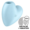 SATISFYER - CUTIE HEART AIR PULSE STIMULATOR & VIBRATOR BLAU
