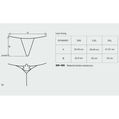 OBSESSIVE - LUIZA THONG ROT L/XL