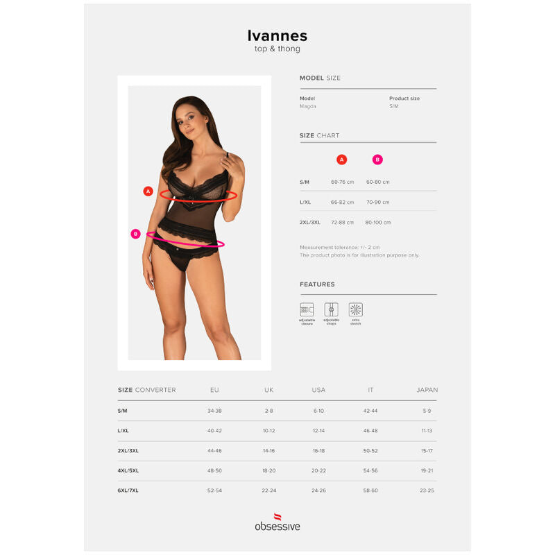 OBSESSIVE - IVANNES SET ZWEI STÜCK S/M