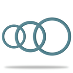 OHMAMA - 3 RINGE SET FÜR PENIS & HODEN - BLAU