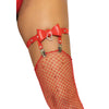 LEG AVENUE - HOHES GARTER AUS VEGANES LEDER, EINHEITSGRÖSSE - SCHWARZ