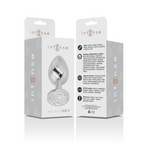 INTENSE - ANALPLUG AUS ALUMINIU MMETALL MIT SILBERNEM KRISTALL, GRÖSSE S