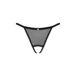 OBSESSIVE - CELIA NOIR OUVERT THONG XS/S