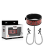 BEGME - RED EDITION HALSBAND MIT NIPPELKLEMMEN MIT NEOPRENFUTTER