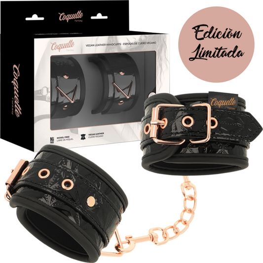 COQUETTE CHIC DESIRE - HANDSCHELLEN DER BLACK EDITION MIT NEOPRENFUTTER