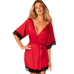 OBSESSIVE - SENSUELIA PEIGNOIR ROT S/M