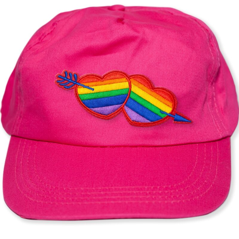 PRIDE - FARBENFARBENE KAPPE MIT LGBT-HERZ