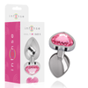 INTENSE - ALUMINIUM-METALL-ANAL-STECKER ROSA HERZ GRÖSSE S