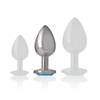 INTENSE - ALUMINIUM-METALL-ANAL-STECKER, BLAUES HERZ, GRÖSSE M