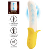 PRETTY LOVE - BANANA GEEK SUPER POWER 7 VIBRATIONEN UP&DOWN SILIKON SCHWARZ