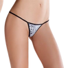 PASSION - EROTISCHE LINIE WEISSER THONG, EINE GRÖSSE, TIERDRUCK