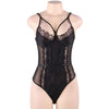 QUEEN LINGERIE - SCHWARZER SPITZEN-TEDDY S/M
