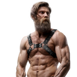 FETISH SUBMISSIVE ATTITUDE - VERSTELLBARES BULLDOGGENGURT AUS ÖKO-LEDER FÜR MNNER