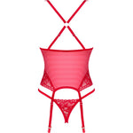 OBSESSIVE - LACELOVE KORSETT ROT XS/S