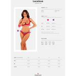 OBSESSIVE - LACELOVE SET ZWEITEILIG CUPLESS ROT XS/S