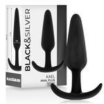 BLACK&SILVER - KAEL SILIKON ANALPLUG MIT MITTLEREM GRIFF