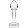 NEBULA SERIES BY IBIZA - MODELL 2 ANALPLUG BOROSILIKATGLAS KLAR 11 CM -O- 3.5 CM