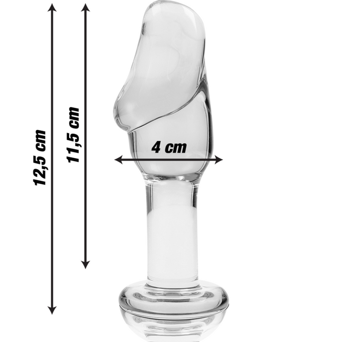 NEBULA SERIES BY IBIZA - MODELL 6 ANALPLUG BOROSILIKATGLAS KLAR 12.5 CM -O- 4 CM
