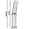 NEBULA SERIES BY IBIZA - MODELL 8 DILDO BOROSILIKATGLAS KLAR 14.5 CM -O- 2 CM