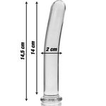 NEBULA SERIES BY IBIZA - MODELL 8 DILDO BOROSILIKATGLAS KLAR 14.5 CM -O- 2 CM