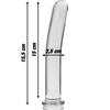 NEBULA SERIES BY IBIZA - MODELL 9 DILDO BOROSILIKATGLAS KLAR 15.5 CM -O- 2.5 CM