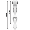 NEBULA SERIES BY IBIZA - MODELL 13 DILDO BOROSILIKATGLAS KLAR 18 CM -O- 3.5 CM