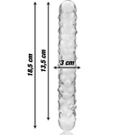 NEBULA SERIES BY IBIZA - MODELL 15 DILDO BOROSILIKATGLAS KLAR 18.5 CM -O- 3 CM