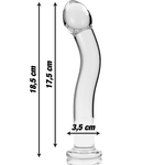 NEBULA SERIES BY IBIZA - MODELL 18 DILDO BOROSILIKATGLAS KLAR 18.5 CM -O- 3.5 CM