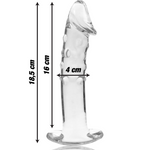 NEBULA SERIES BY IBIZA - MODELL 19 DILDO BOROSILIKATGLAS KLAR 18.5 CM -O- 4 CM