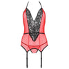PASSION - PEONIA KORSETT EROTISCHE LINIE ROT S/M