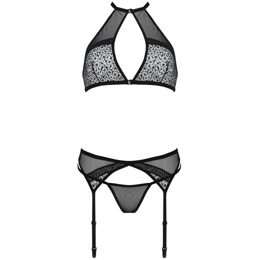 PASSION - SATARA SET EROTIKLINIE SCHWARZ S/M