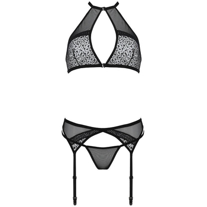 PASSION - SATARA SET EROTIKLINIE SCHWARZ S/M