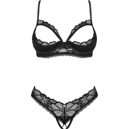 OBSESSIVE - SERAFIA-SET ZWEITEILIG KÖRPERLOS XL/XXL