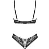 OBSESSIVE - SERAFIA-SET ZWEITEILIG KÖRPERLOS XL/XXL