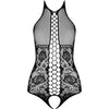 PASSION - BS094 SCHWARZER BODYSTOCKING, EINE GRÖSSE