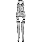 PASSION - BS095 SCHWARZER BODYSTOCKING, EINE GRÖSSE