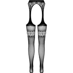 PASSION - S026 SCHWARZE STRUMPFSTRUMPFHOSE, EINE GRÖSSE