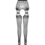 PASSION - S027 SCHWARZE STRUMPFSTRUMPFHOSE, EINE GRÖSSE